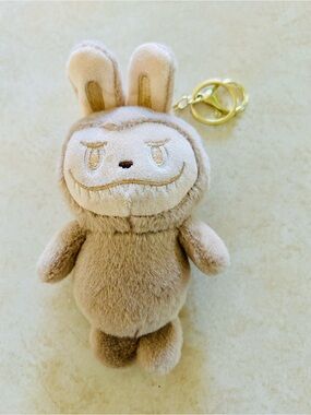 (3/$10) Labubu style keychain brown